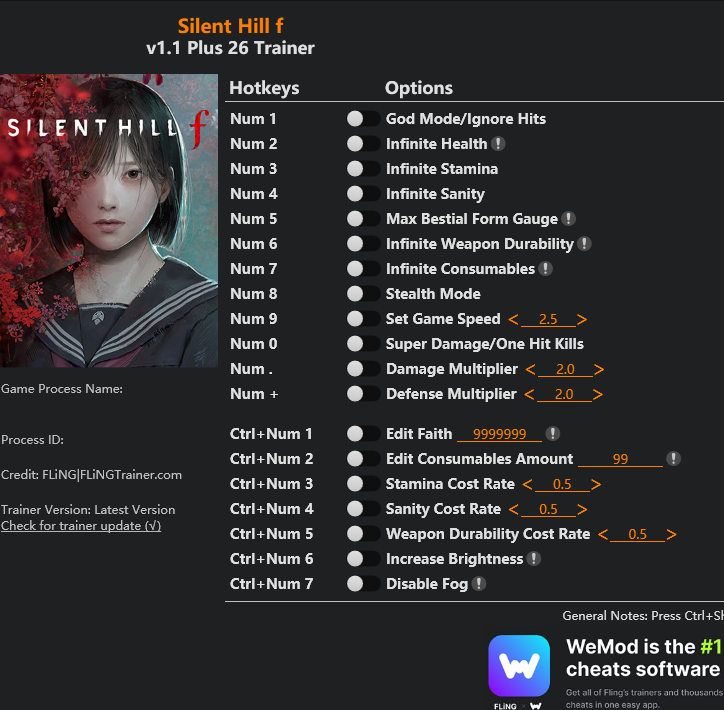 silent hill f cheat trainer